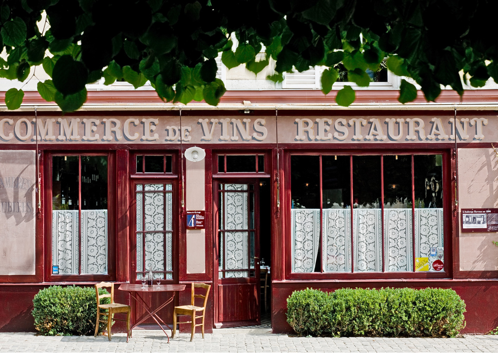Devanture de l'auberge Ravoux à Auvers-sur-Oise