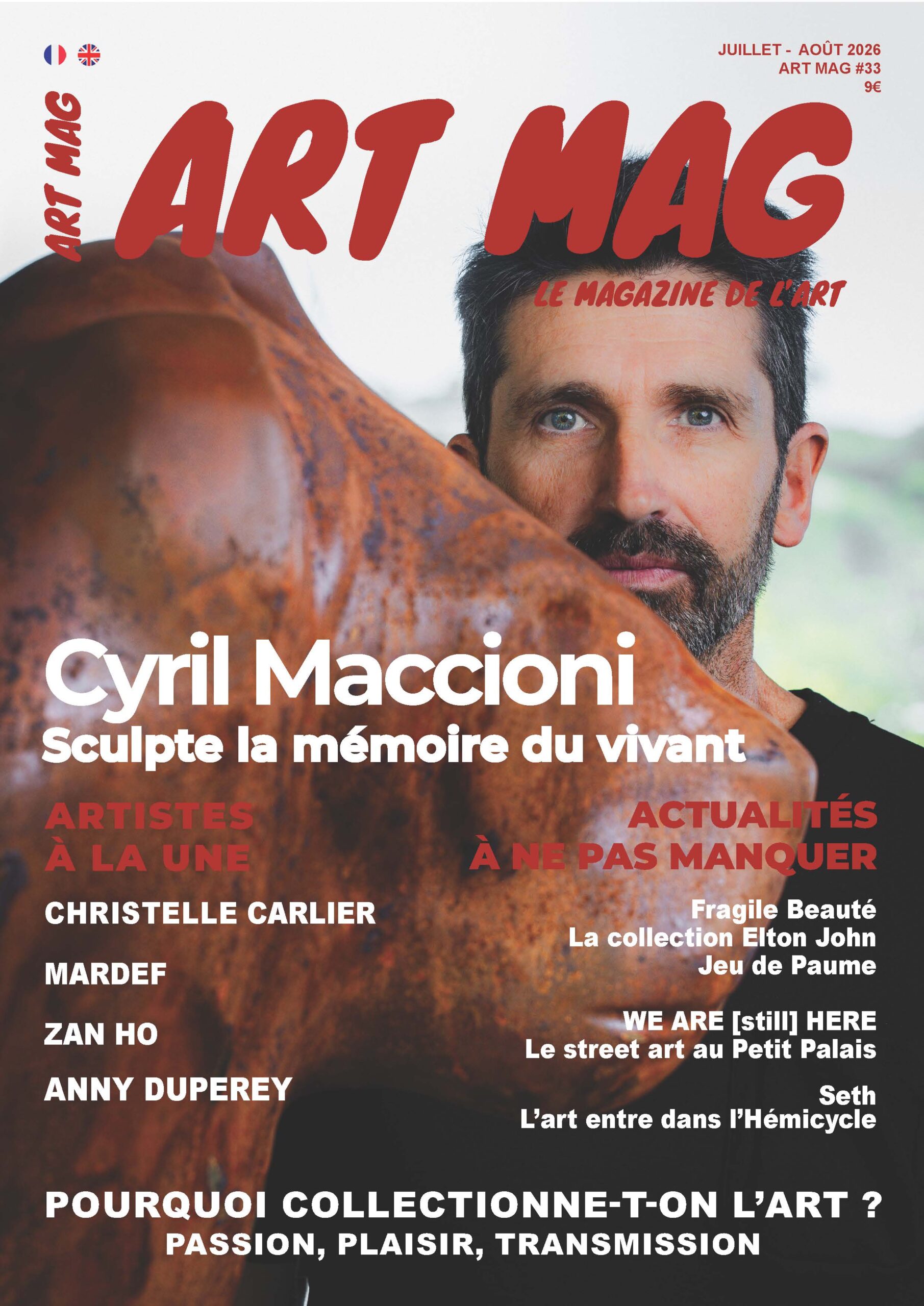 art mag cyril maccioni en couverture du numéro 33