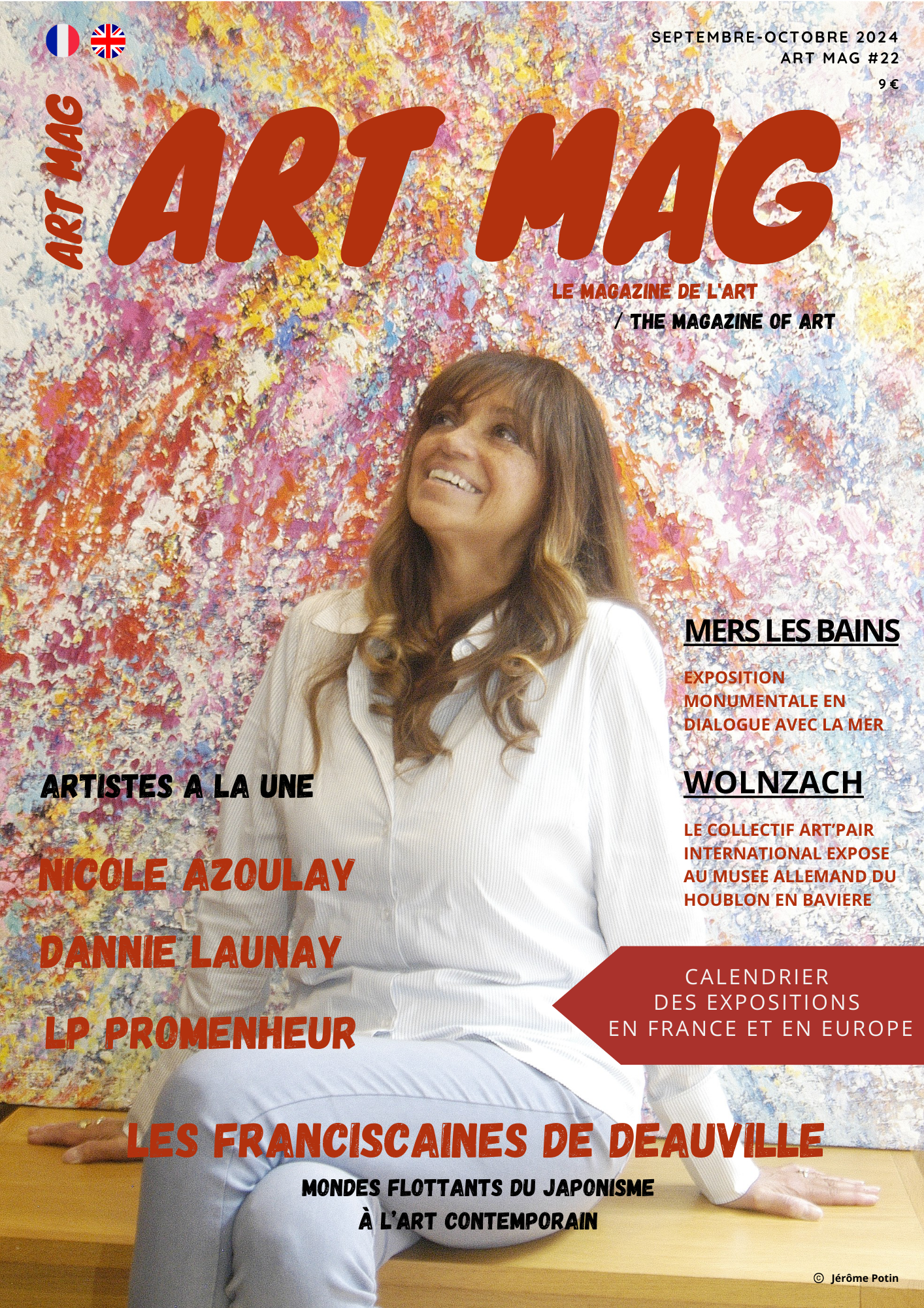 Magazine ART MAG Nicole Azoulay Lp Promeheur Dannie Launat exposition monumentale mers les mains Les franciscaines de deauville